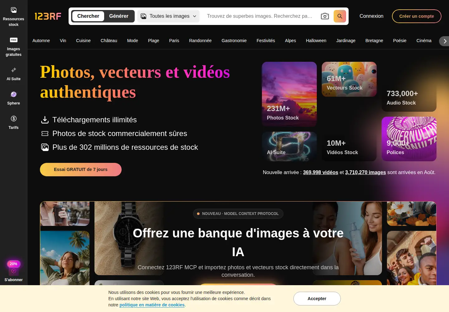 Screenshot of 123rf.com