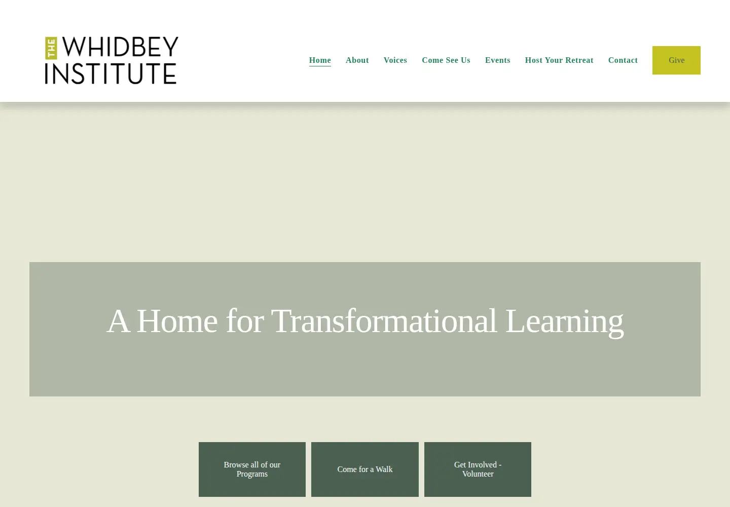 Screenshot of whidbeyinstitute.org
