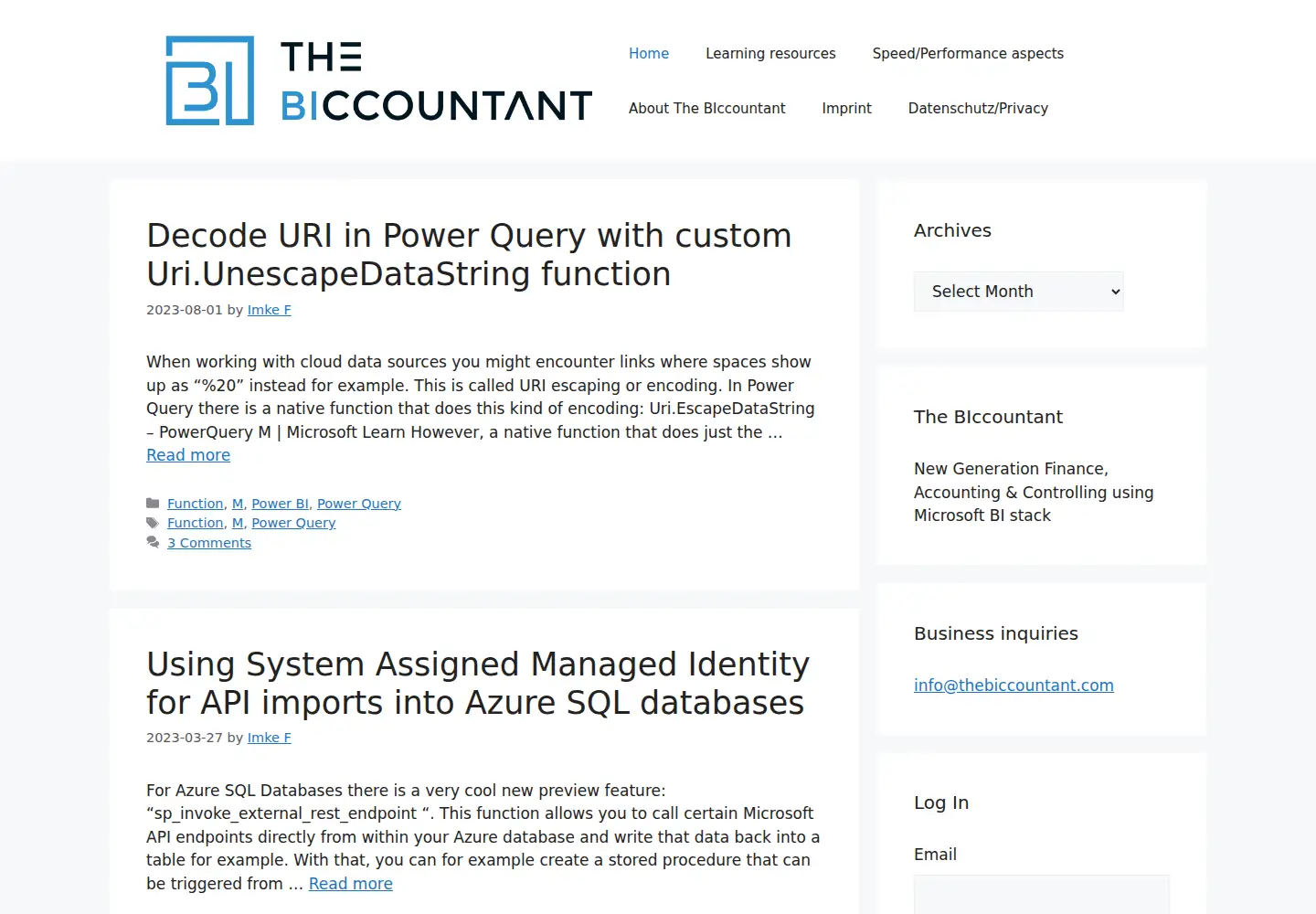 Screenshot of thebiccountant.com
