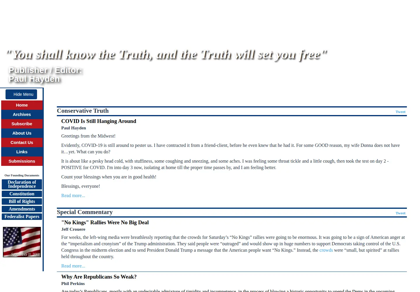 Screenshot of conservativetruth.org