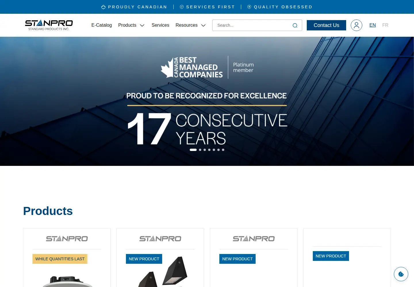 Screenshot of standardpro.com