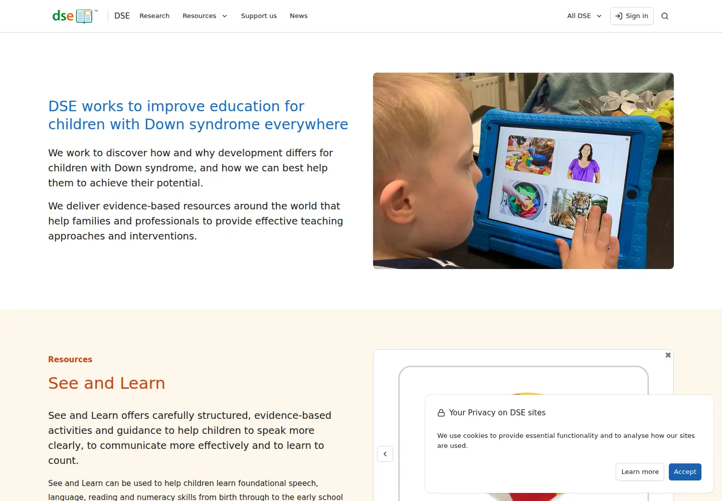 Screenshot of downsed.org
