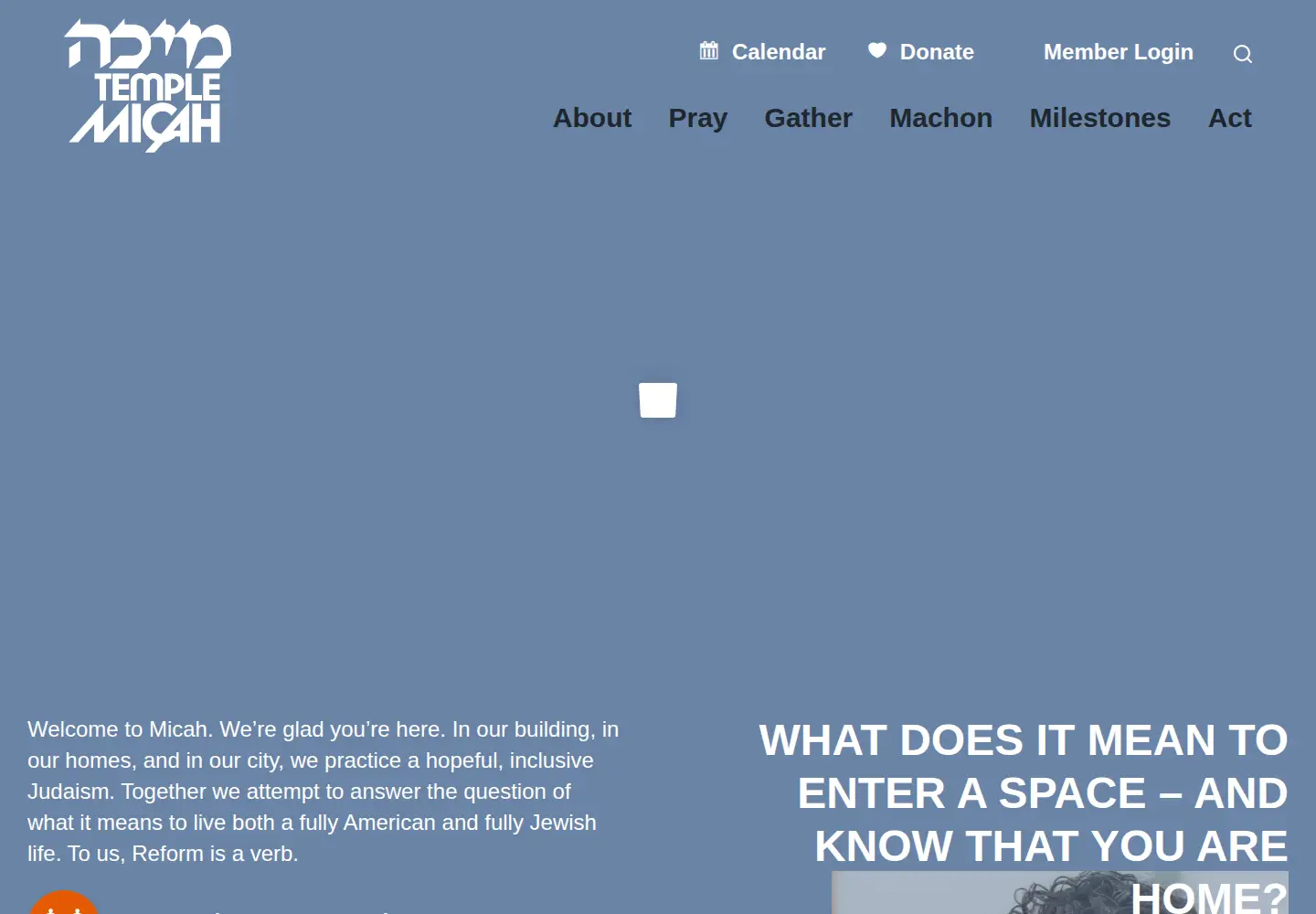 Captured homepage of templemicah.org in the current scan