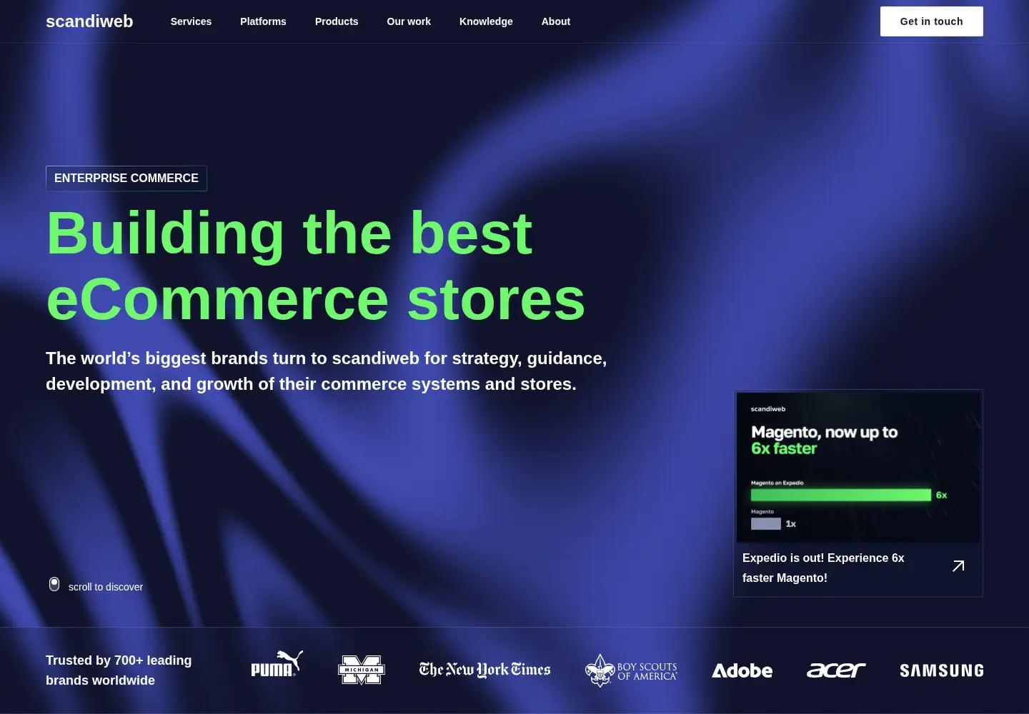 Screenshot of scandiweb.com