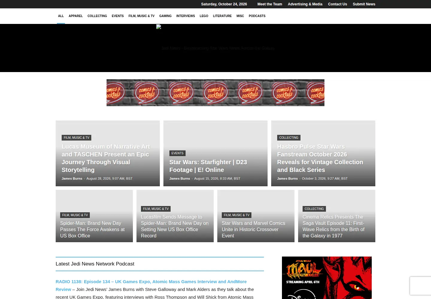 Captured homepage of jedinews.com in the current scan