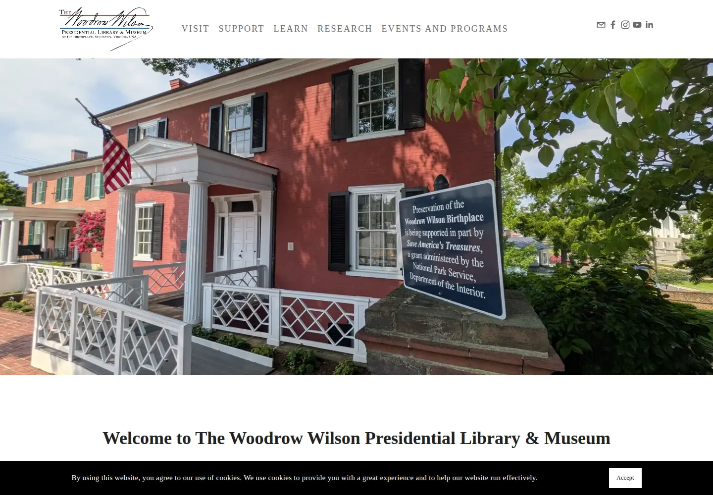 Screenshot of woodrowwilson.org
