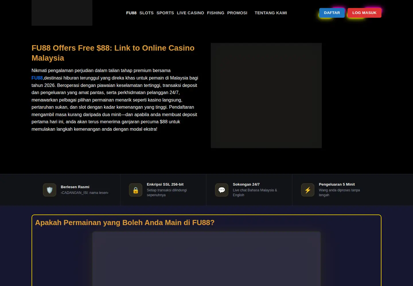 Screenshot of fu88offical.com