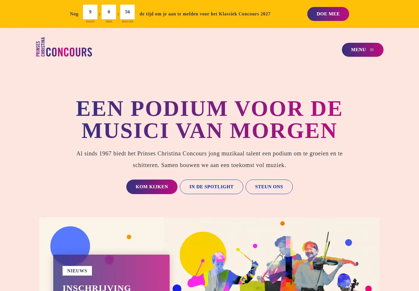 Screenshot of christinaconcours.nl