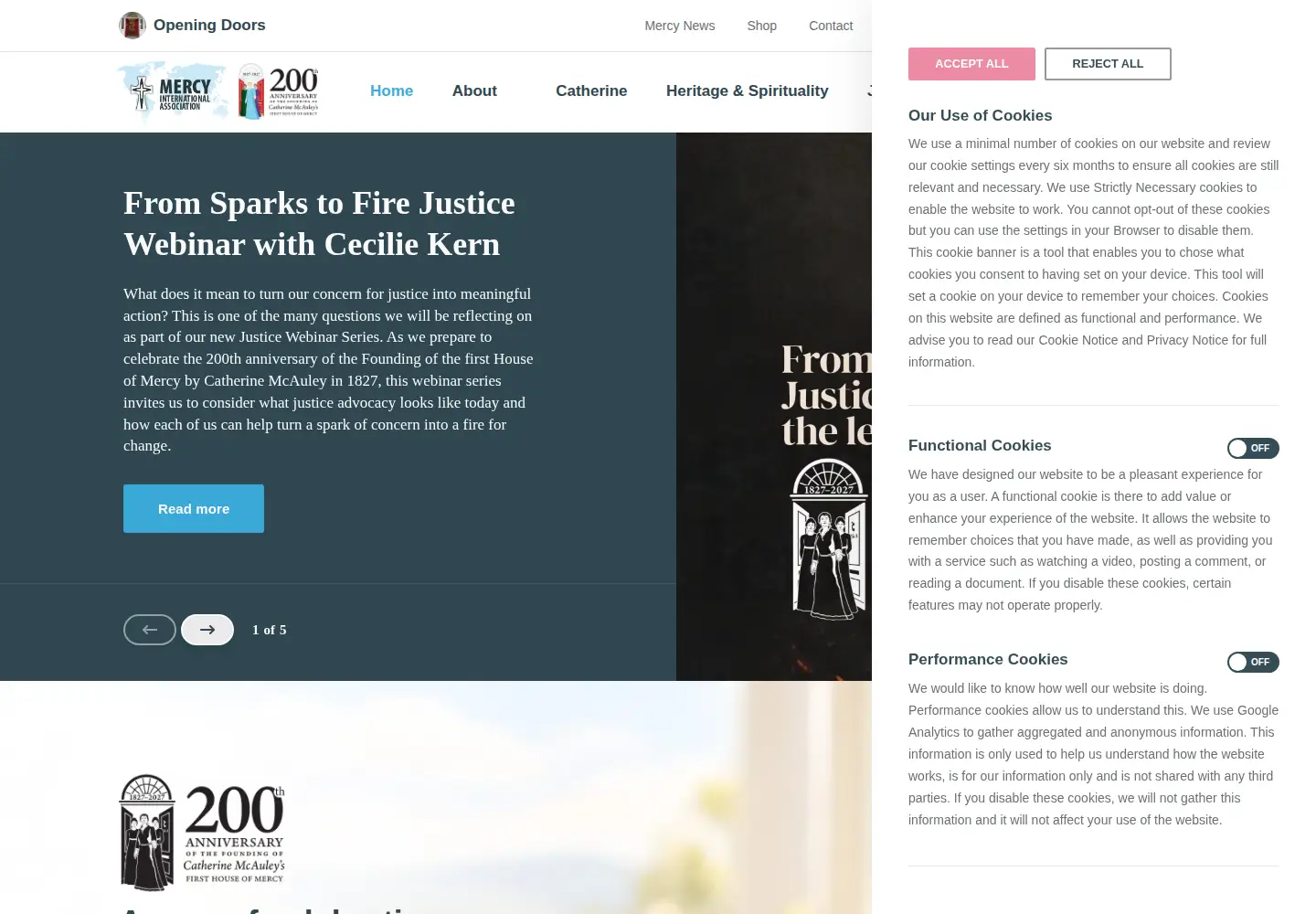 Screenshot of mercyworld.org