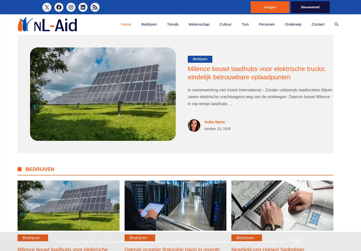 Screenshot of nl-aid.org