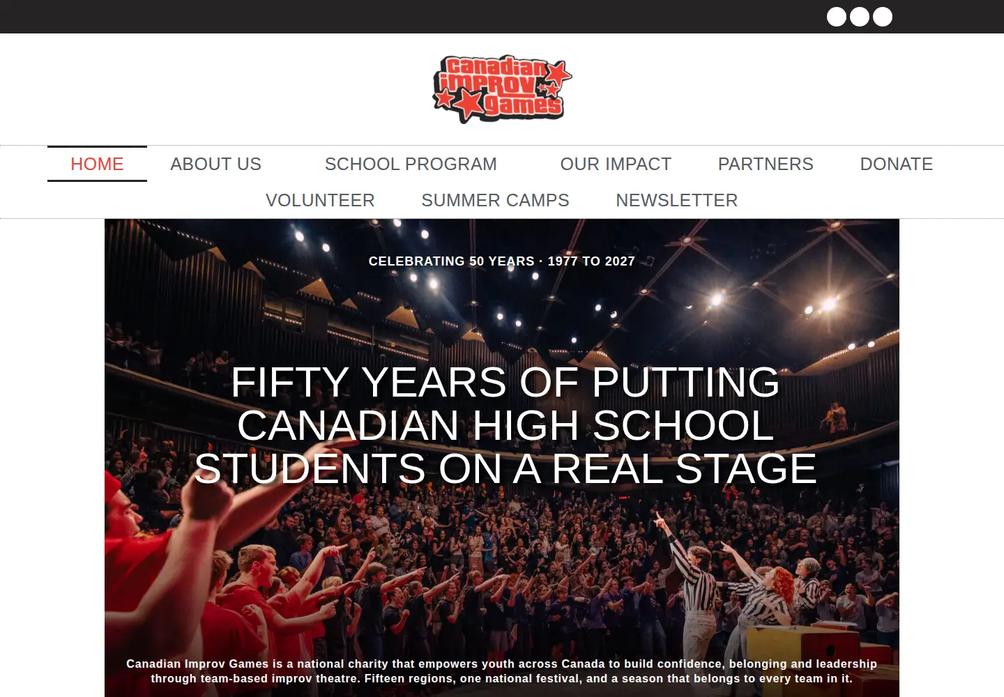 Screenshot of improv.ca