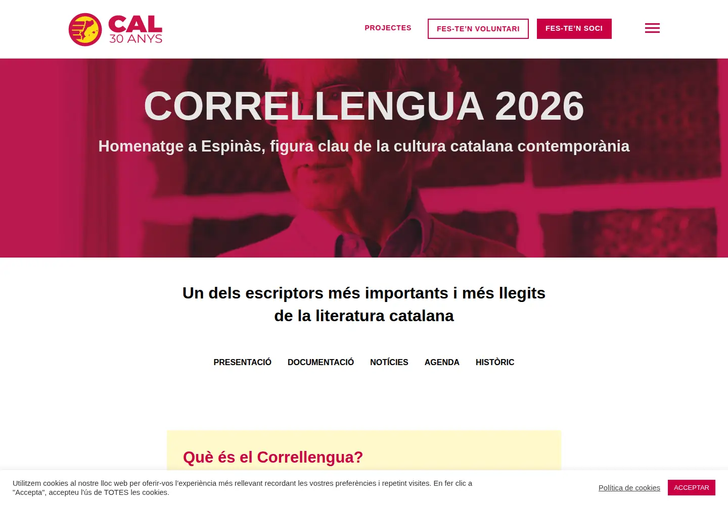 Screenshot of correllengua.cat