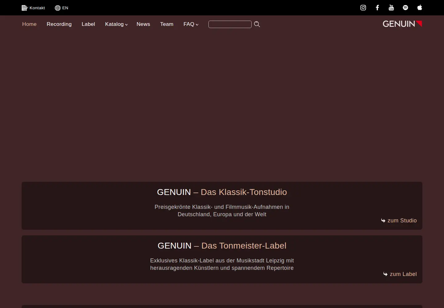 Captured homepage of genuin.de in the current scan