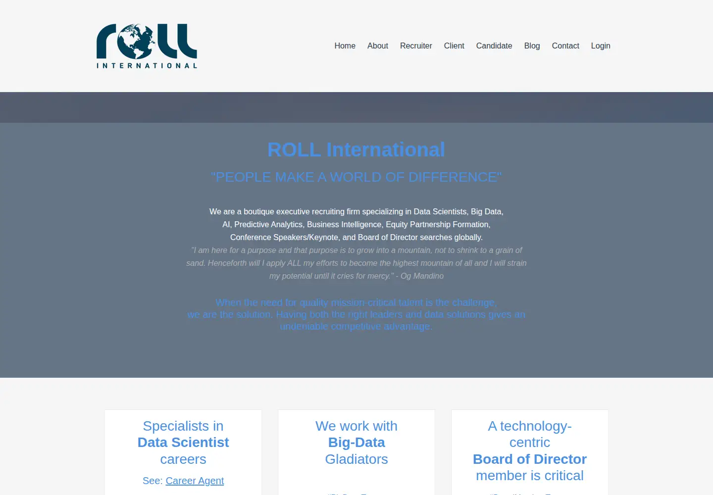 Screenshot of rollintl.com