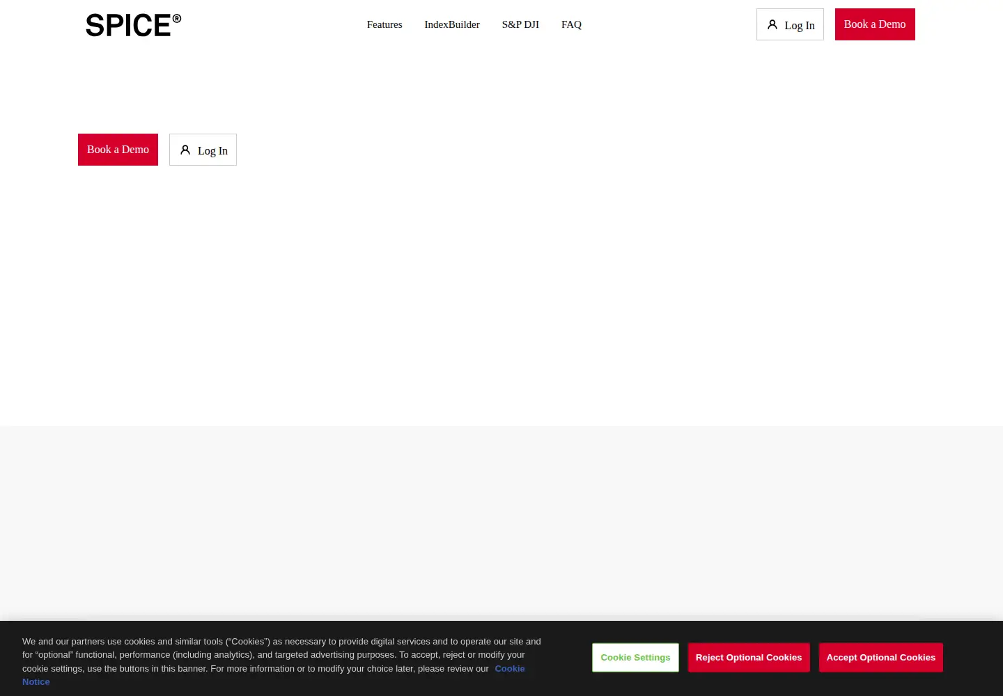Screenshot of spice-indices.com