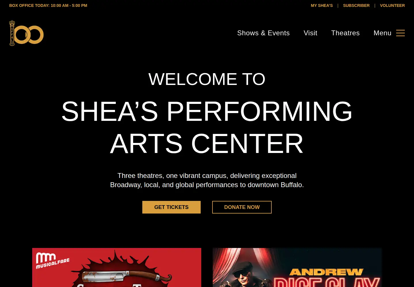 Captured homepage of sheas.org in the current scan