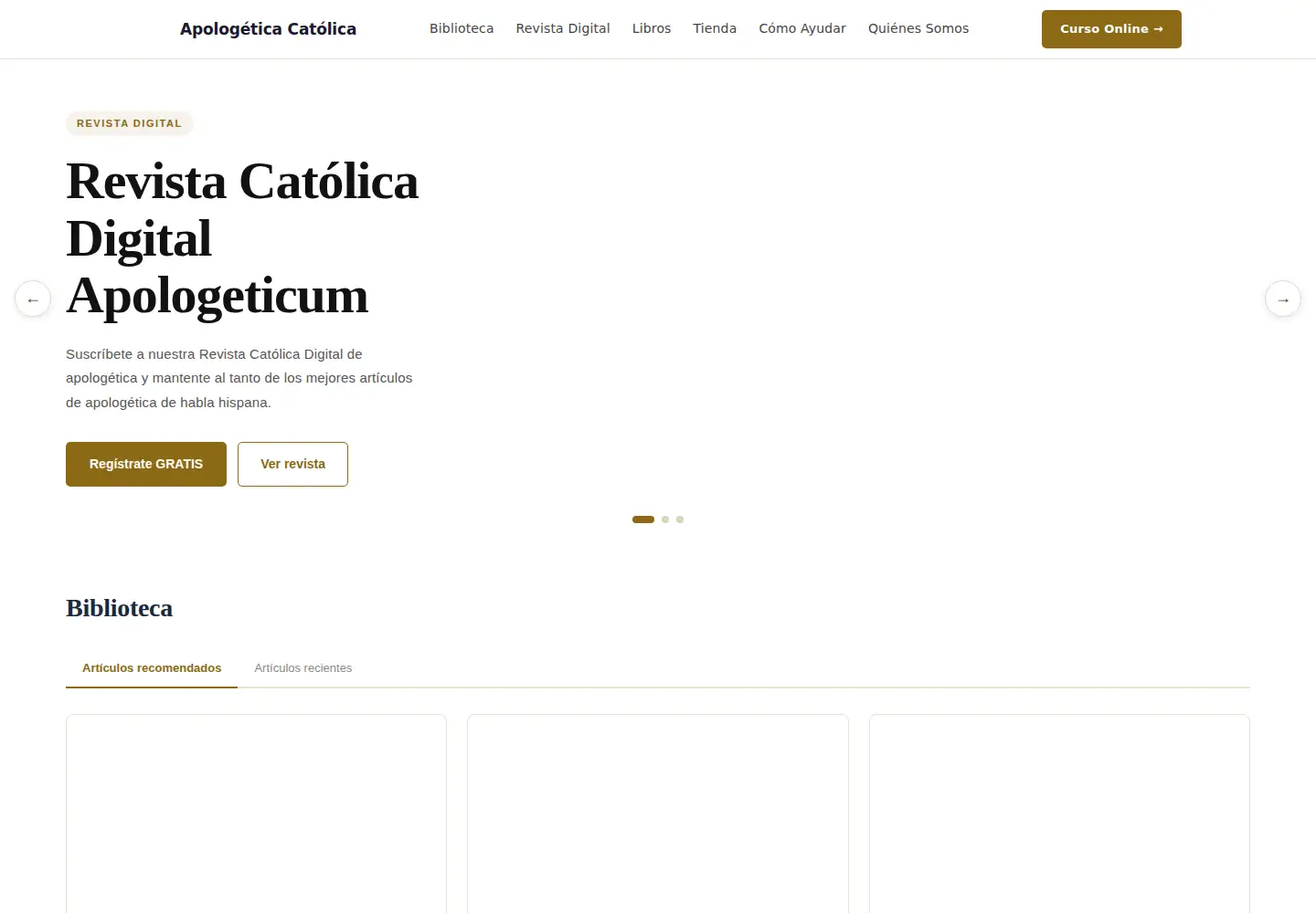 Screenshot of apologeticacatolica.org