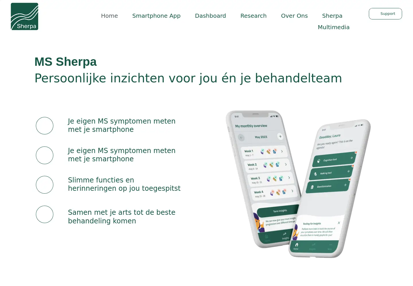 Screenshot of mssherpa.nl