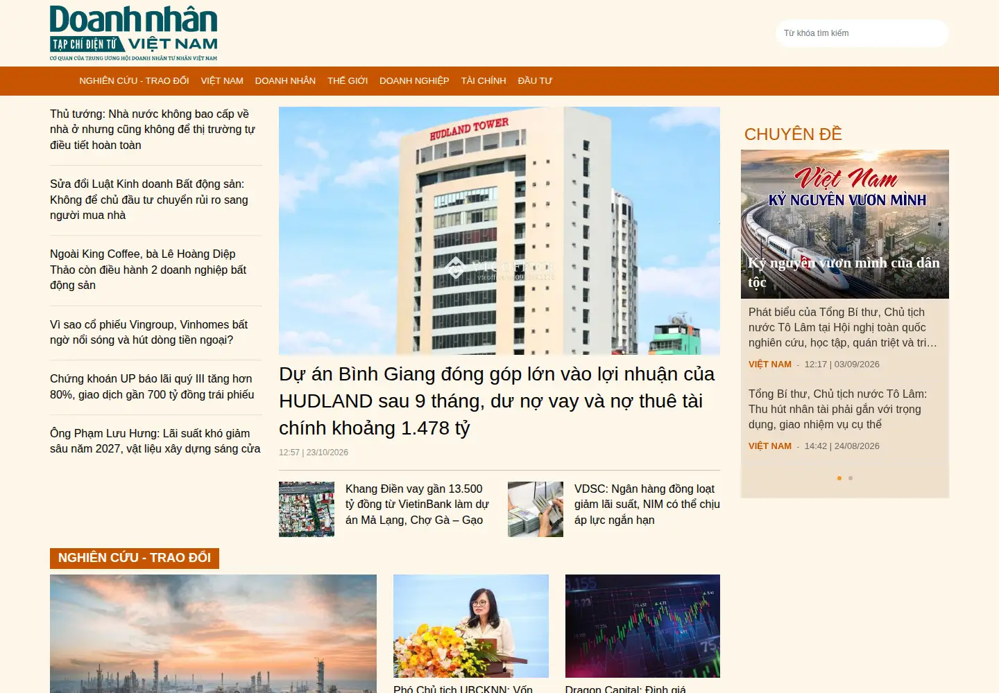 Screenshot of doanhnhanvn.vn