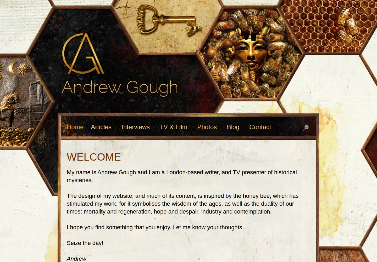 Captured homepage of andrewgough.co.uk in the current scan