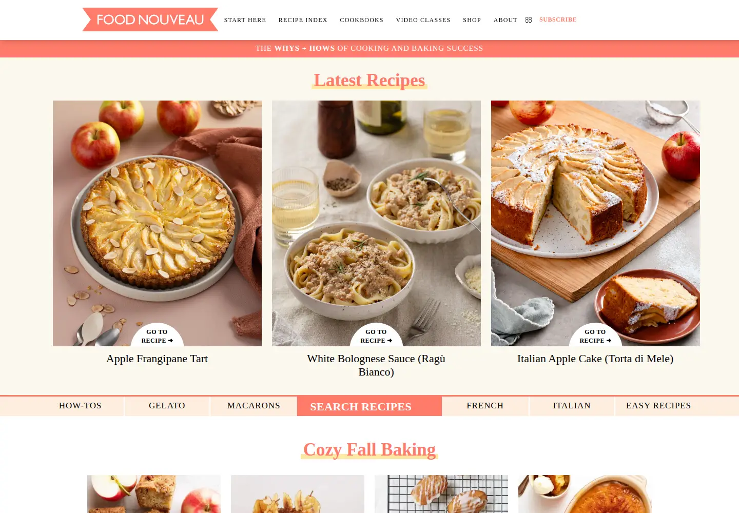 Captured homepage of foodnouveau.com in the current scan