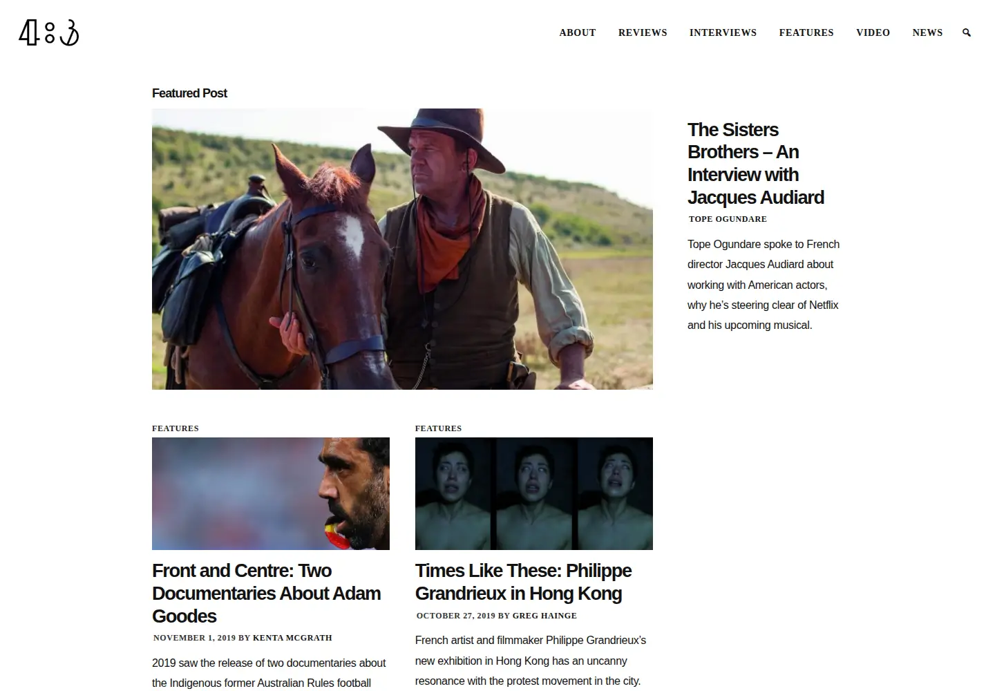 Screenshot of fourthreefilm.com