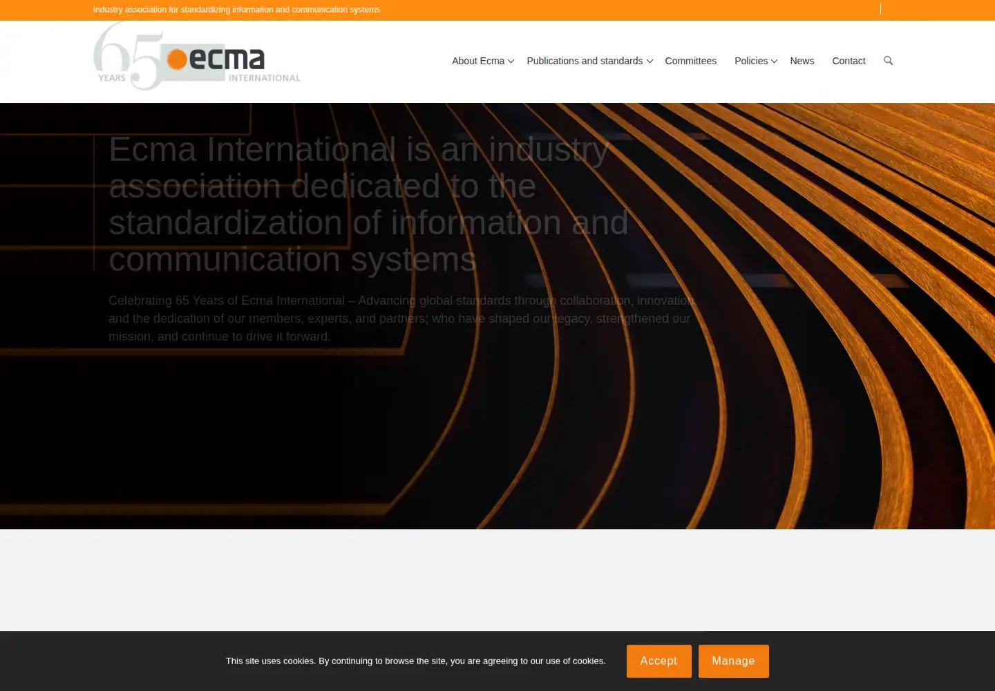 Screenshot of ecma-international.org