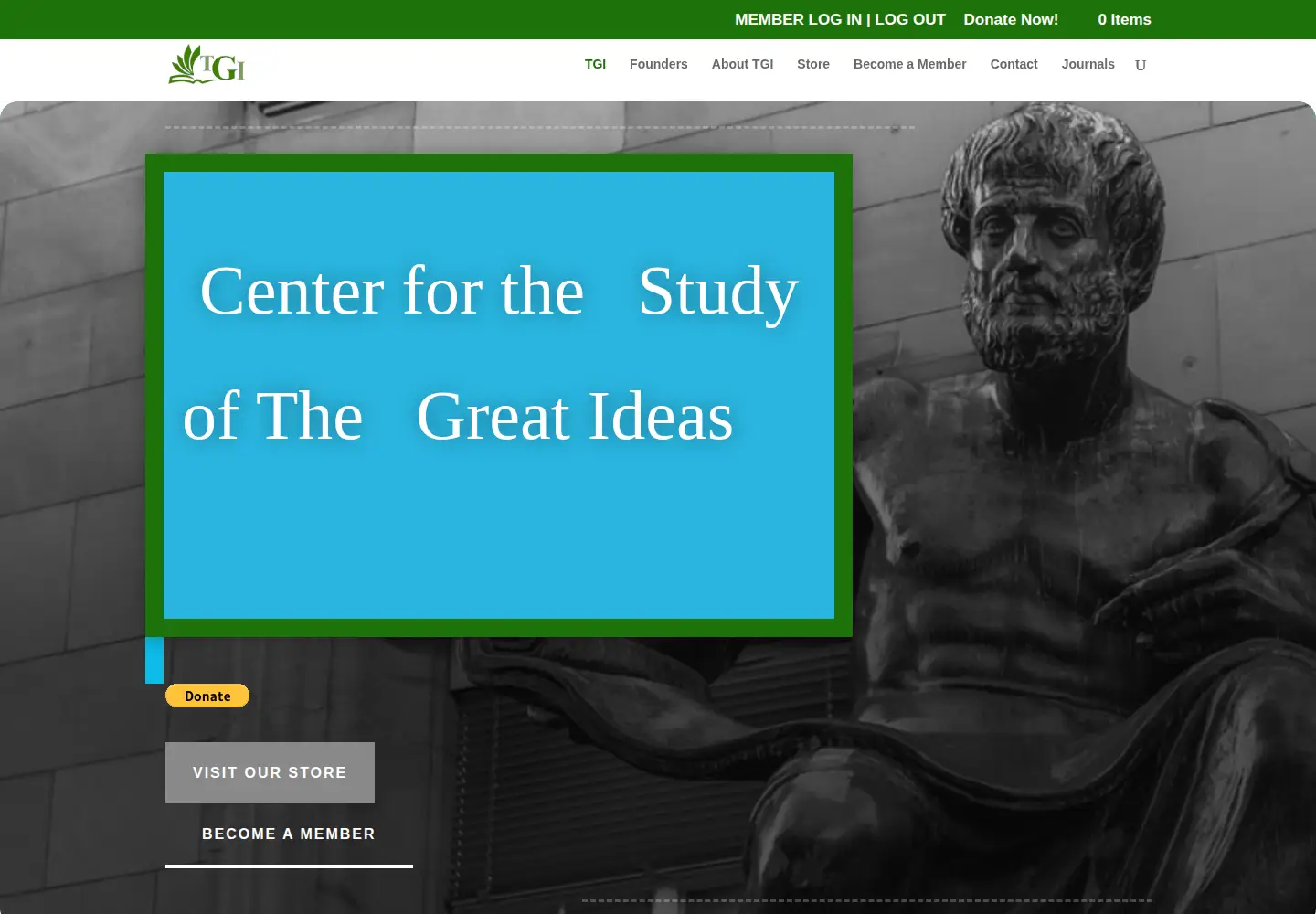 Screenshot of thegreatideas.org