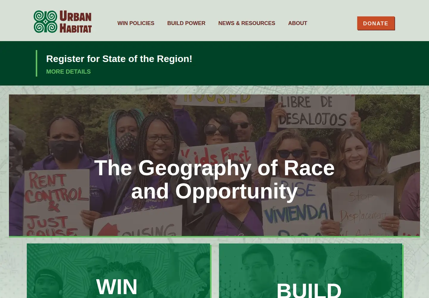 Screenshot of urbanhabitat.org