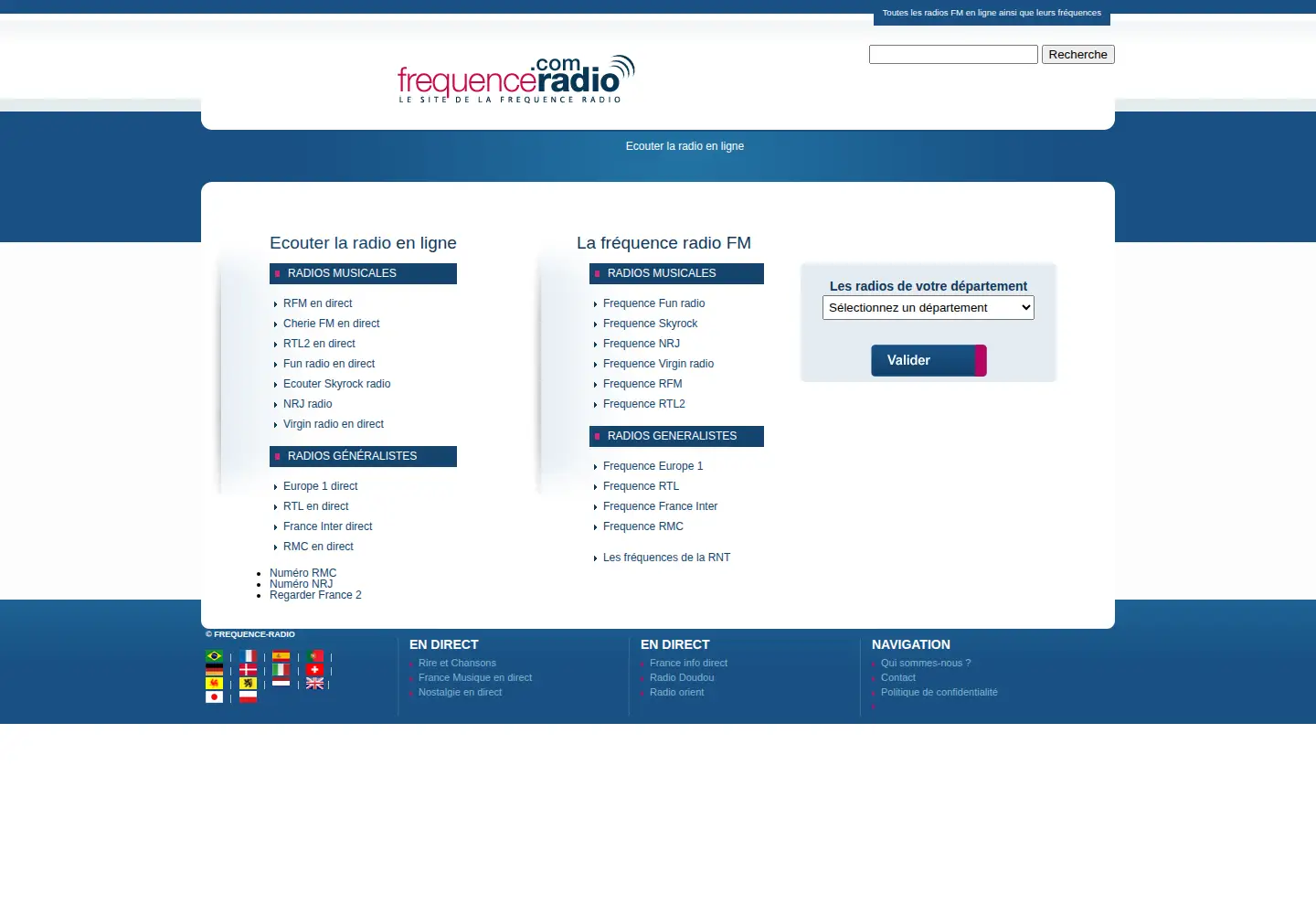 Captured homepage of frequence-radio.com in the current scan