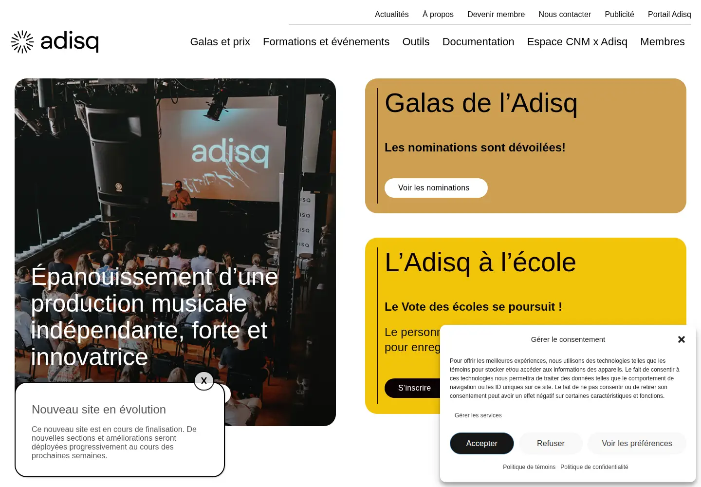 Screenshot of adisq.com