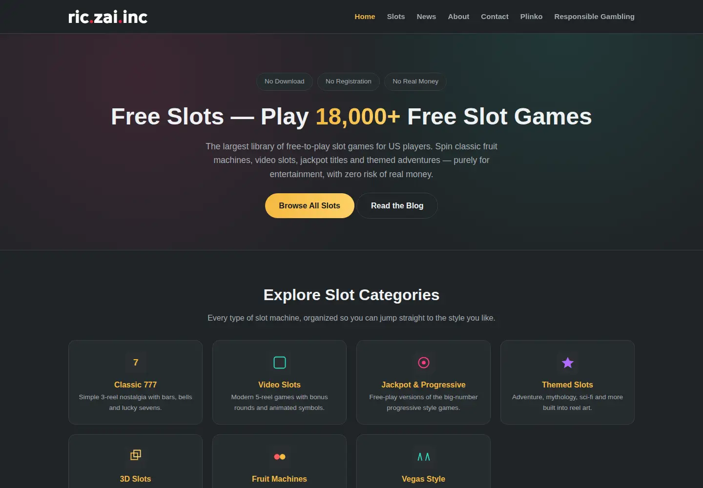 Screenshot of ric-zai-inc.com
