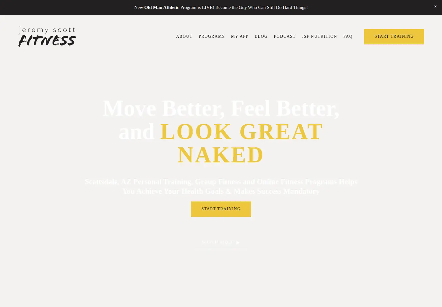 Screenshot of jeremyscottfitness.com
