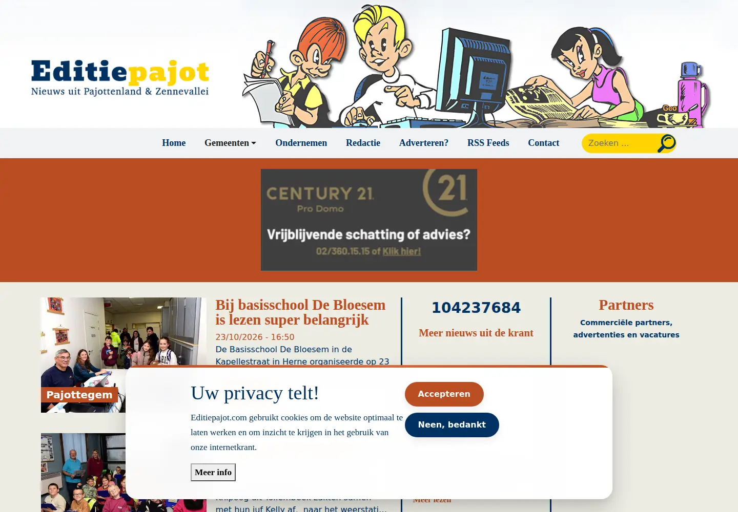 Screenshot of editiepajot.com