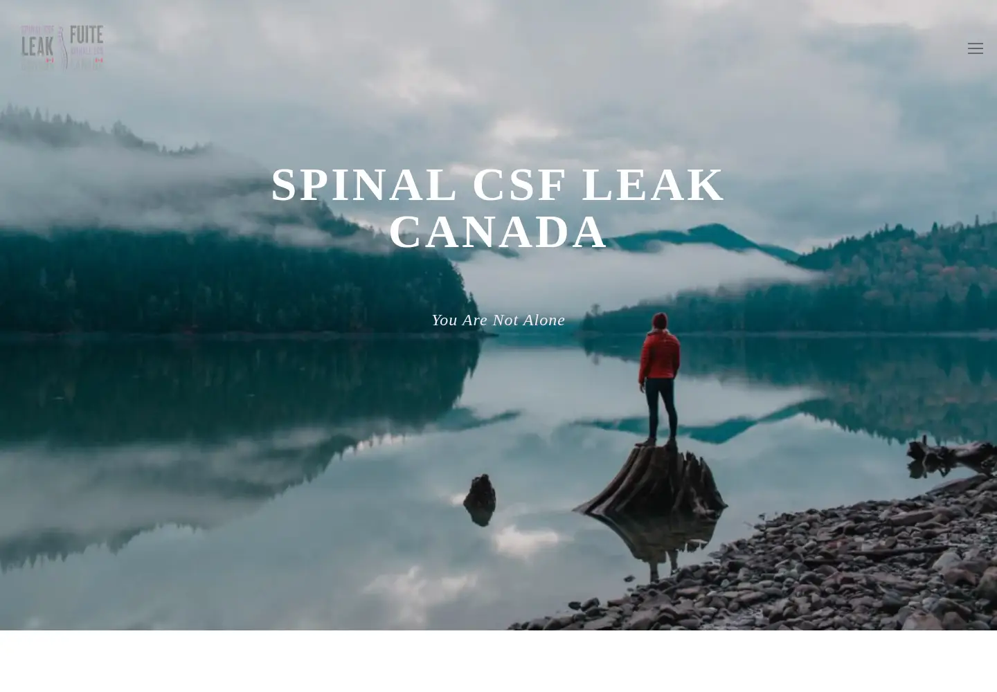 Captured homepage of spinalcsfleakcanada.ca in the current scan
