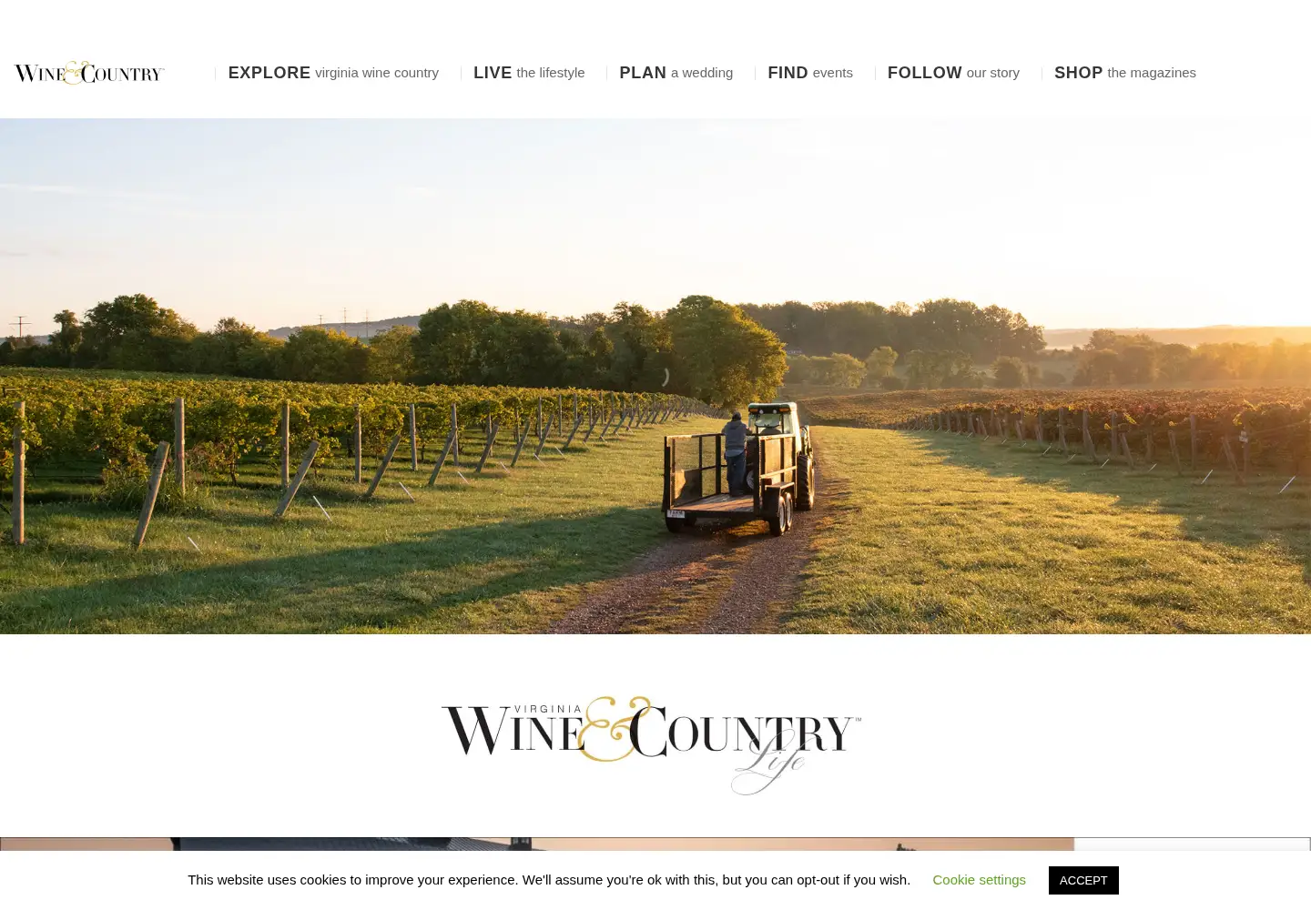 Captured homepage of wineandcountrylife.com in the current scan