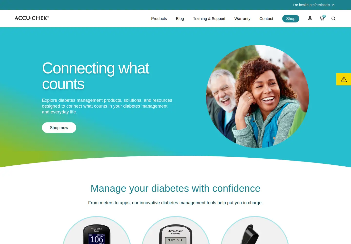 Screenshot of accu-chek.com