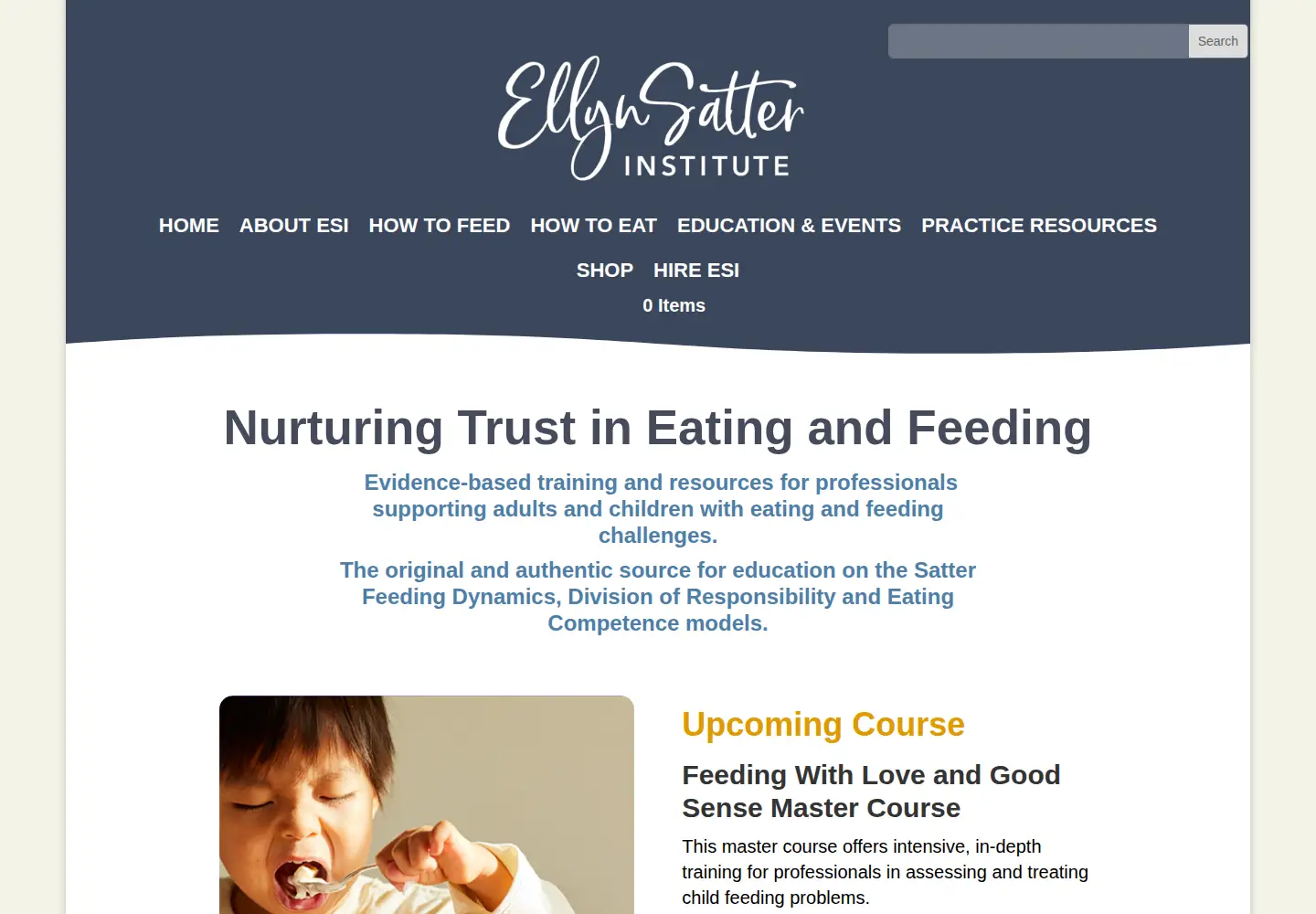 Screenshot of ellynsatterinstitute.org