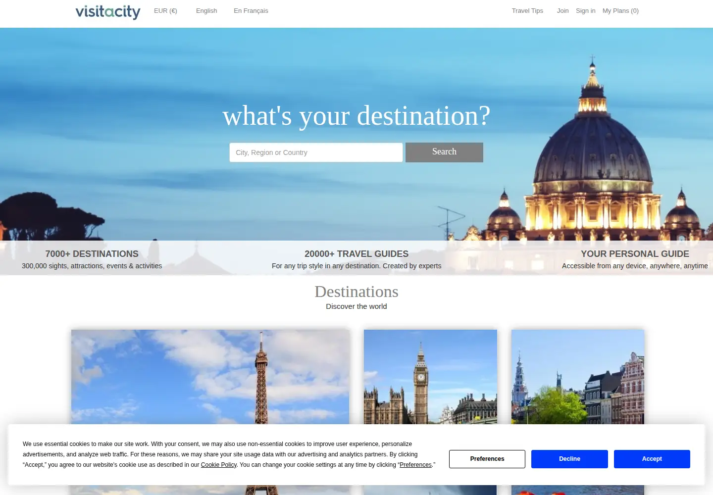 Screenshot of visitacity.com