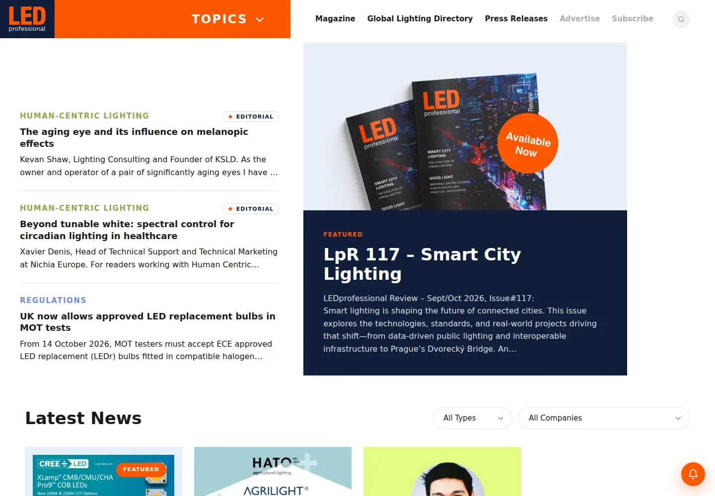 Screenshot of led-professional.com