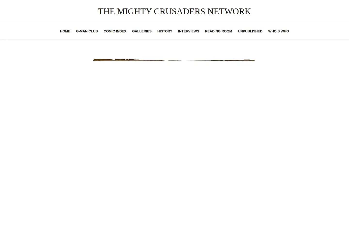 Captured homepage of mightycrusaders.net in the current scan