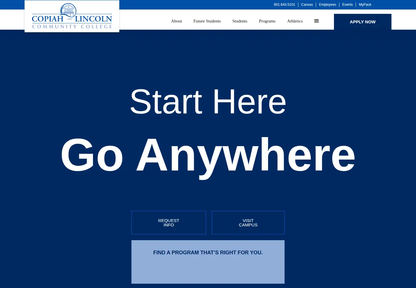 Captured homepage of colin.edu in the current scan