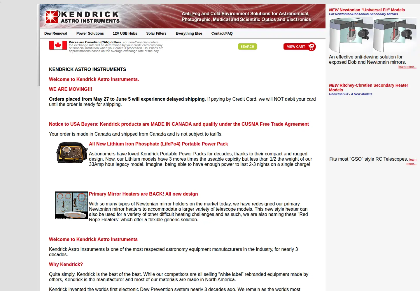Screenshot of kendrickastro.com