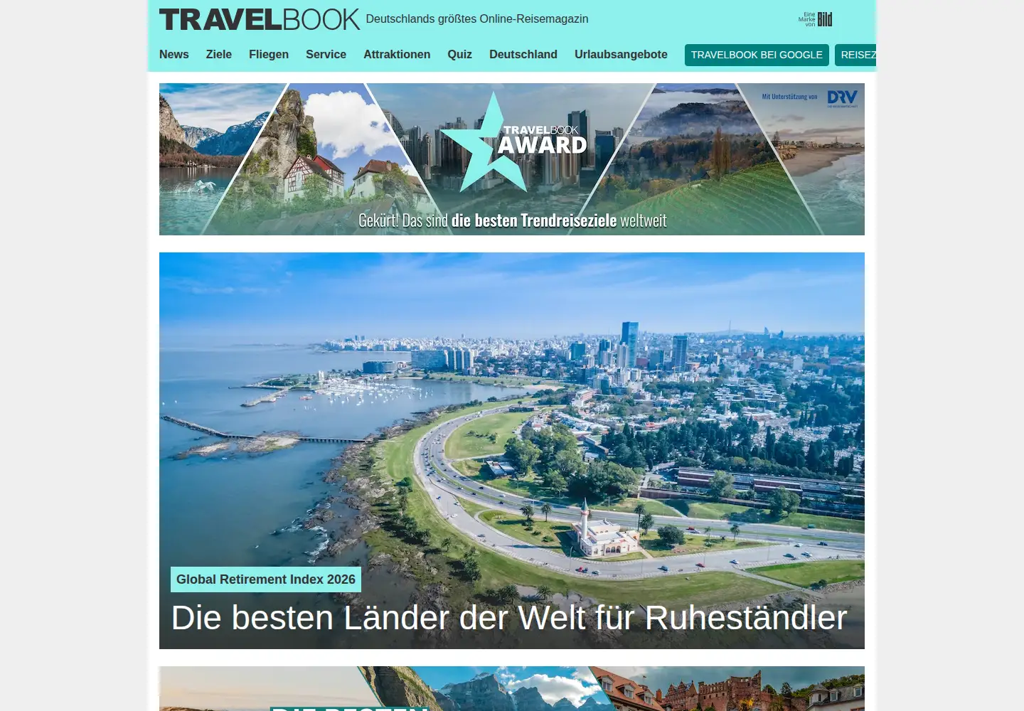 Screenshot of travelbook.de