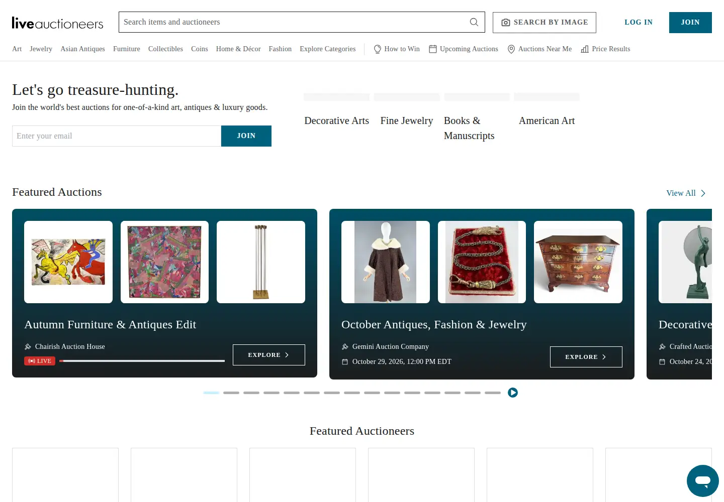 Captured homepage of auctioncentralnews.com in the current scan