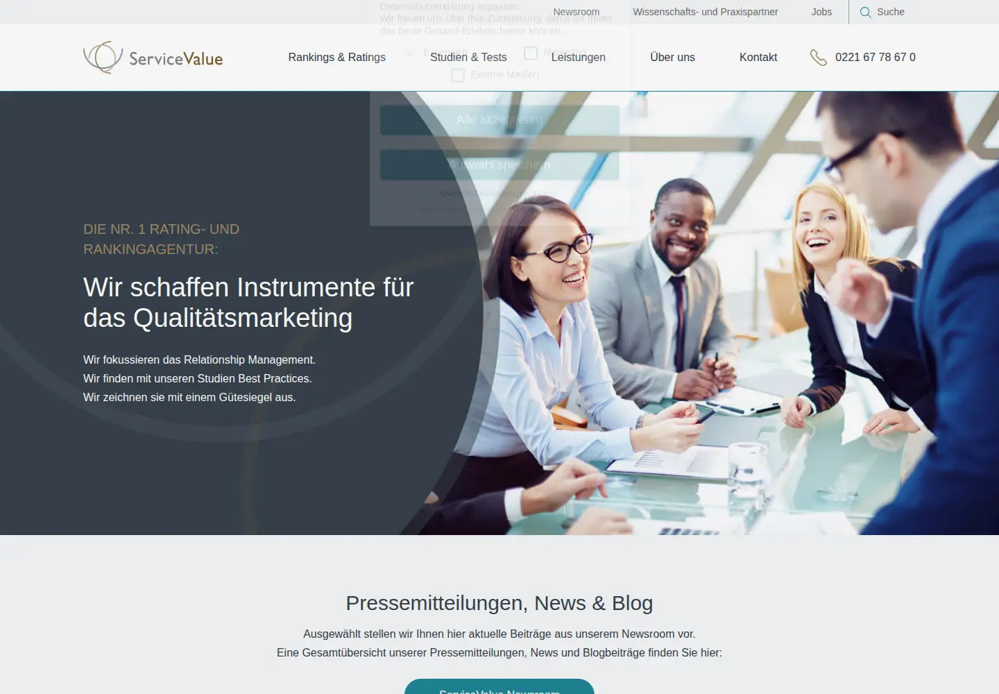 Screenshot of servicevalue.de