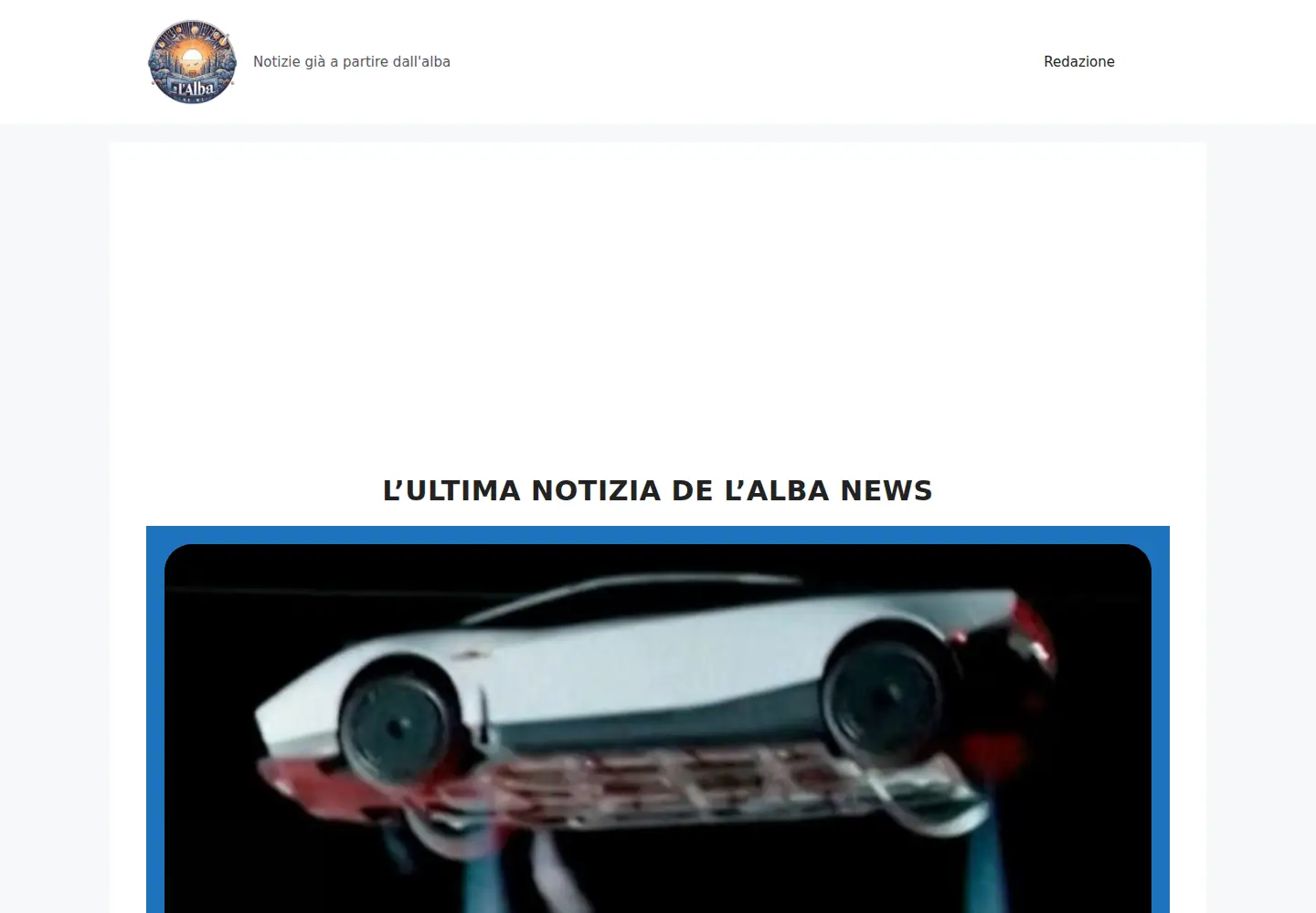 Captured homepage of lalbanews.it in the current scan