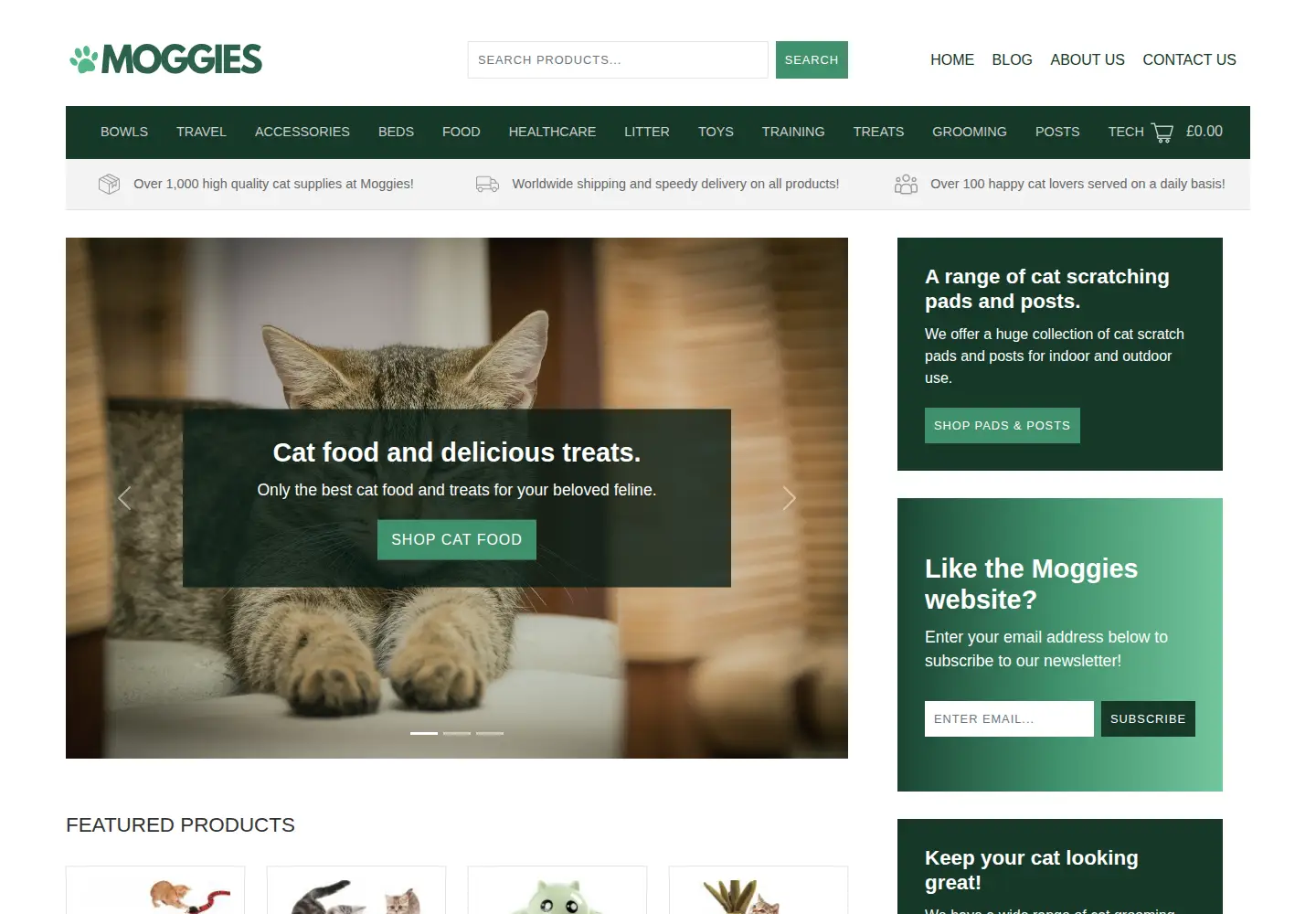 Screenshot of moggies.co.uk
