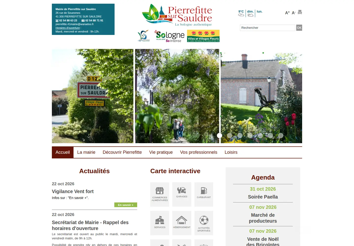 Screenshot of pierrefitte-sur-sauldre.fr