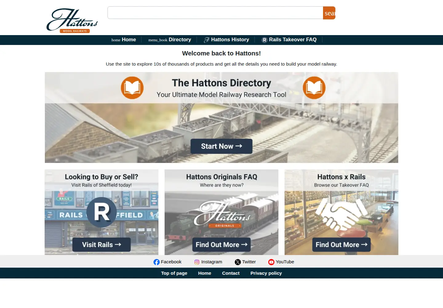 Screenshot of hattons.co.uk